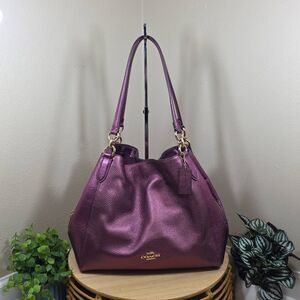 Coach Hallie Metallic Shoulder Bag